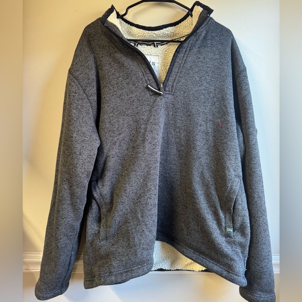 Men's Gray Quarter-Zip Sweater